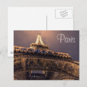 Parijs Frankrijk - Eiffeltoren Briefkaart (Voorkant / Achterkant)