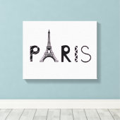 Parijs, Frankrijk | Eiffeltoren Canvas Afdruk (Insitu (Houten vloer))