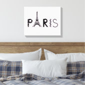 Parijs, Frankrijk | Eiffeltoren Canvas Afdruk (Insitu (Slaapkamer))
