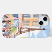 Parijs Frankrijk Eiffeltoren | Europese waterverf Case-Mate iPhone Case (Achterkant (horizontaal))
