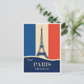 Parijs Frankrijk Eiffeltoren Franse vlag Briefkaart (Staand voorkant)