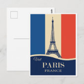 Parijs Frankrijk Eiffeltoren Franse vlag Briefkaart (Voorkant / Achterkant)