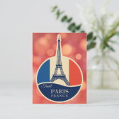 Parijs Frankrijk Eiffeltoren Franse vlag Briefkaart (Staand voorkant)