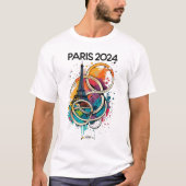 Parijs Frankrijk Eiffeltoren Gift T-shirt (Voorkant)