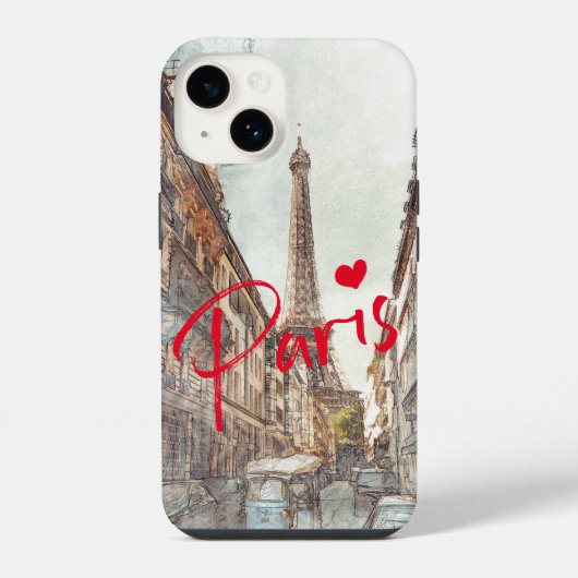 Parijs Frankrijk Eiffeltoren  iPhone Hoesje (Achterkant)