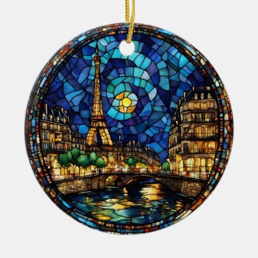 Parijs Frankrijk Eiffeltoren Keramisch Ornament (Voorkant)