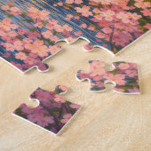 Parijs Frankrijk Eiffeltoren Kersenbloesem Puzzel (Zijkant)