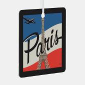 Parijs Frankrijk | Eiffeltoren Metalen Ornament (Voorkant Rechts)