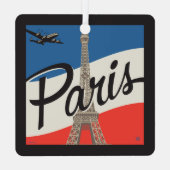 Parijs Frankrijk | Eiffeltoren Metalen Ornament (Achterkant)