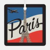 Parijs Frankrijk | Eiffeltoren Metalen Ornament (Voorkant)