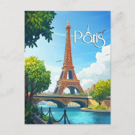 Parijs Frankrijk - Eiffeltoren Reizen Briefkaart