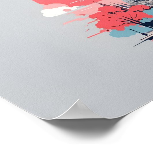 Parijs Frankrijk Eiffeltoren Reizen Poster (Hoek)