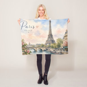 Parijs Frankrijk Eiffeltoren rivier Seine Fleece Deken