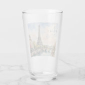 Parijs Frankrijk Eiffeltoren rivier Seine Glas (Achterkant)