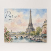 Parijs Frankrijk Eiffeltoren rivier Seine Legpuzzel (Horizontaal)