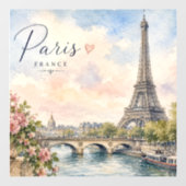 Parijs Frankrijk Eiffeltoren rivier Seine Raamsticker (Vel)