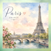 Parijs Frankrijk Eiffeltoren rivier Seine Raamsticker (Vel 3)
