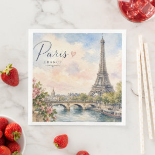 Parijs Frankrijk Eiffeltoren rivier Seine Servet