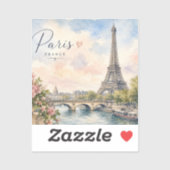 Parijs Frankrijk Eiffeltoren rivier Seine Sticker (Vel)