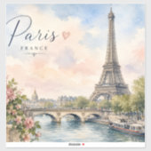 Parijs Frankrijk Eiffeltoren rivier Seine Sticker (Vel)