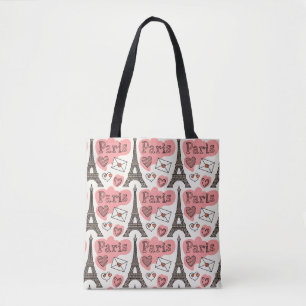 Parijs Frankrijk Eiffeltoren Romantiek Schattig Pa Tote Bag