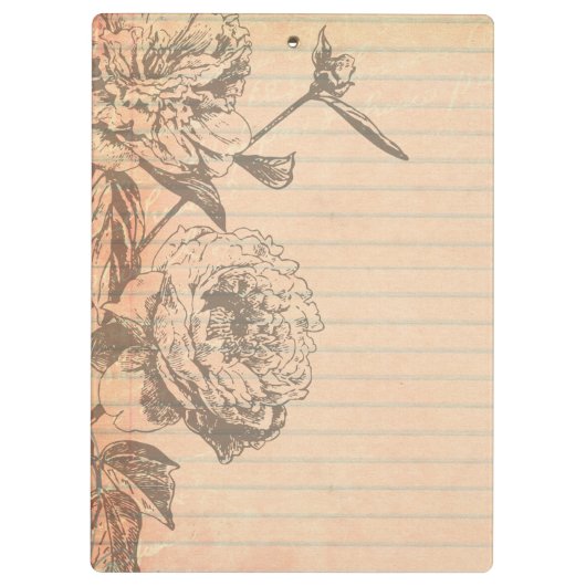 Parijs Frankrijk Eiffeltoren Shab Monogram Clip Bo Klembord (Achterkant)