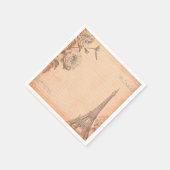 Parijs Frankrijk Eiffeltoren Shabby Chic Napkins Servet (Hoek)