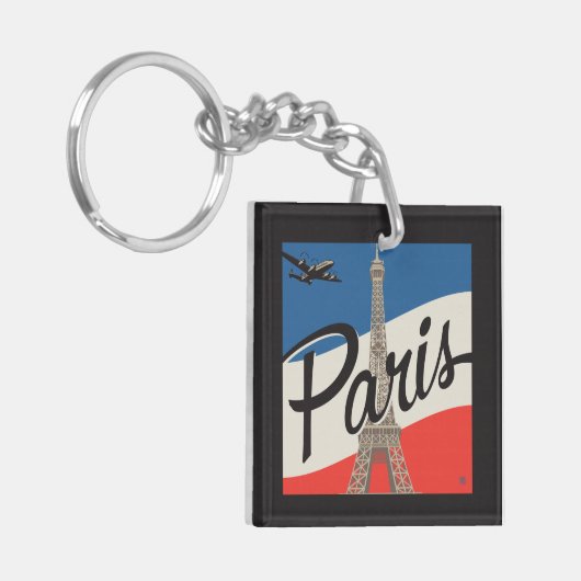 Parijs Frankrijk | Eiffeltoren Sleutelhanger (Voorkant Links)