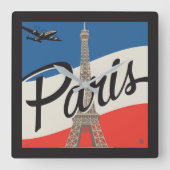 Parijs Frankrijk | Eiffeltoren Vierkante Klok (Voorkant)