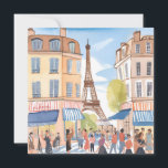 Parijs Frankrijk Eiffeltoren | Watercolor Kaart<br><div class="desc">Parijs Frankrijk Eiffeltoren | Watercolor Kaart!</div>