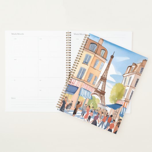 Parijs Frankrijk Eiffeltoren | Waterverf Europa Planner (Display)