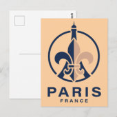 Parijs Frankrijk Europa Briefkaart (Voorkant / Achterkant)