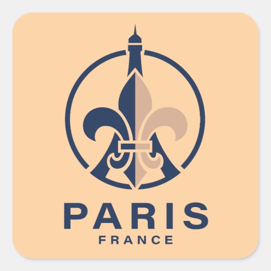 Parijs Frankrijk Europa Vierkante Sticker (Voorkant)