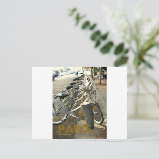 Parijs Frankrijk fietsen Briefkaart (Staand voorkant)
