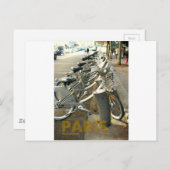 Parijs Frankrijk fietsen Briefkaart (Voorkant / Achterkant)