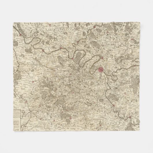 Parijs Frankrijk Fleece Deken (Voorkant (Horizontaal))