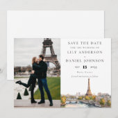 Parijs Frankrijk Fotobestemming Trouwen Save The Date (Voorkant / Achterkant)