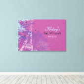 PARIJS FRANKRIJK FRANS Bar Bat Mitzvah Inlogbord Canvas Afdruk (Insitu (Houten vloer))