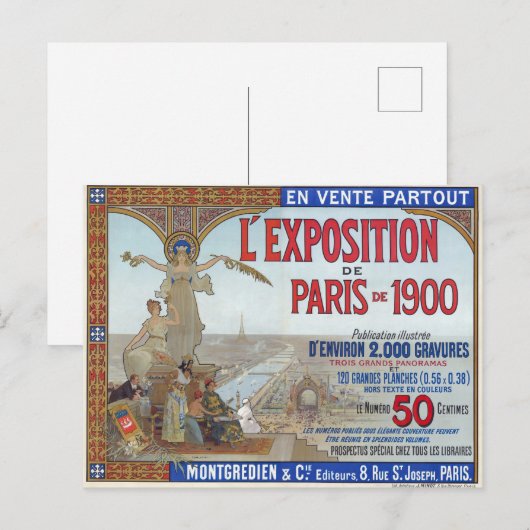  Parijs Frankrijk Franse toeristische advertentie Briefkaart (Voorkant / Achterkant)