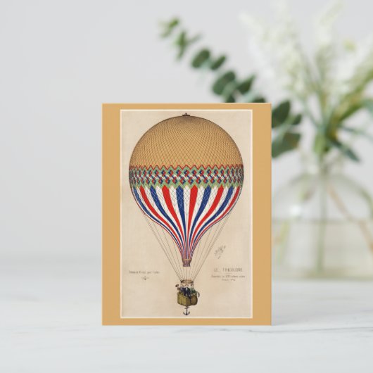 Parijs Frankrijk  heteluchtballonvaart Briefkaart (Staand voorkant)