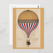 Parijs Frankrijk heteluchtballonvaart Briefkaart (Voorkant / Achterkant)