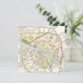 Parijs, Frankrijk: Historische,  kaart (Staand voorkant)