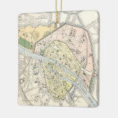 Parijs, Frankrijk: Historische,  kaart Keramisch Ornament (Links)