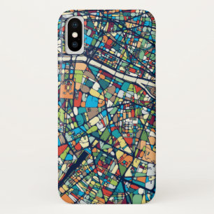 Parijs Frankrijk Kleurrijke kaart Case-Mate iPhone Case