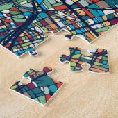 Parijs Frankrijk | Kleurrijke kaart Legpuzzel (Zijkant)