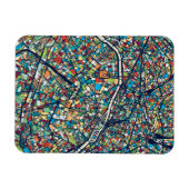 Parijs Frankrijk | Kleurrijke kaart Magneet (Horizontaal)