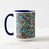 Parijs Frankrijk | Kleurrijke kaart Mok (Links)