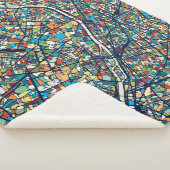 Parijs Frankrijk | Kleurrijke kaart Sherpa Deken (3/4)