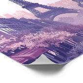 Parijs Frankrijk  Kunst Reizen Illustratie Poster (Hoek)