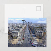 Parijs, Frankrijk Luchtvaart Uitzicht Briefkaart (Voorkant / Achterkant)